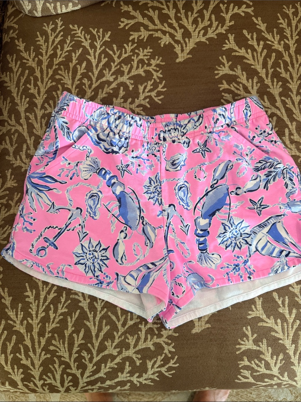 Lilly Pulitzer Pink Coastal Print Kids Shorts
